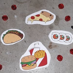 Fast Food Sticker Set
